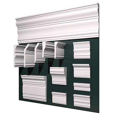 Polystyrene Moldings Collection 3D model image 1 