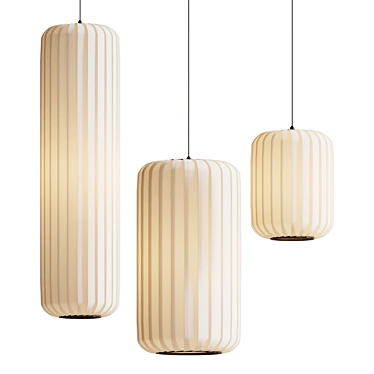 Sleek Glass TR37 Pendant Light 3D model image 1 