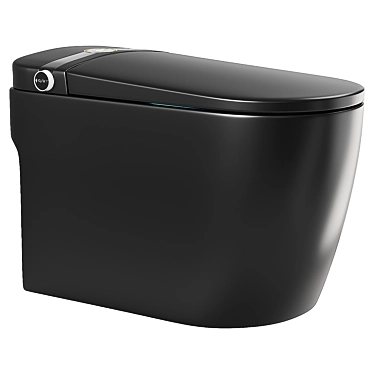 Black Smart Toilet with Automated Features 3D model image 1 