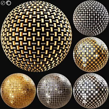 Versatile Metal Mosaic Tile Set 3D model image 1 