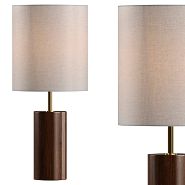 Modern Wood Table Lamp 3D model image 1 