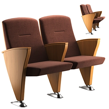 Eidos Side Evo Auditorium Armchair 3D model image 1 