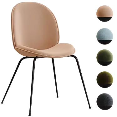 GUBI Beetle Dining Chair Variants 3D model image 1 