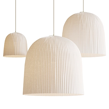 Emotive Fabric Pendant Light 3D model image 1 