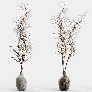 Translation from Russian: Branches in vases 30
Translated Title: Elegant Branches in Vases 3D model image 1 