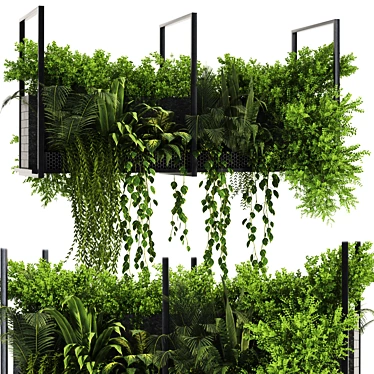 Metal Box Set64 Hanging Plants 3D model image 1 