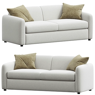 Elegant Lilia Storage Sofa 3D model image 1 