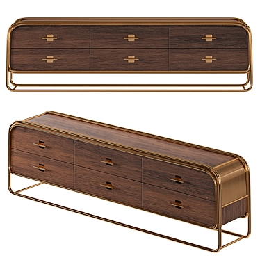 Modern Columbia Sideboard Design 3D model image 1 