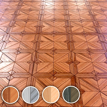 wooden parquet tile seamless 4k PBR texture 005