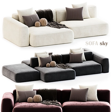  Sky Modular Sofa: Tamamm Quality 3D model image 1 