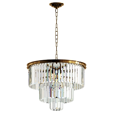 Elegant Tiered Chandelier Design 3D model image 1 