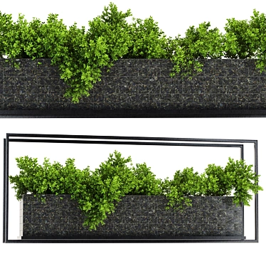 Metal Box Hanging Plant Set 3D model image 1 