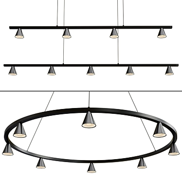 Dune Modern Chandelier Lighting Fixture 3D model image 1 