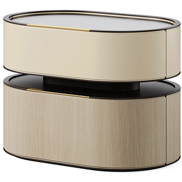 Elegant Yabu Bedside Table 3D model image 1 