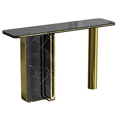 Modern Stone Console Table 3D model image 1 