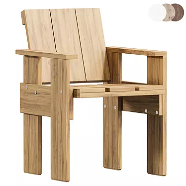 Modern Pine CRATE Chair 3D 3D model image 1 