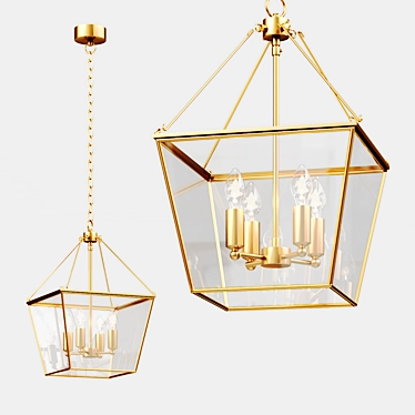 Suspended Chandelier Swin C6136-4 Pendant 3D model image 1 