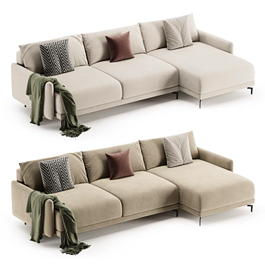 Modern Corner Archi Sofa Design 3D model image 1 