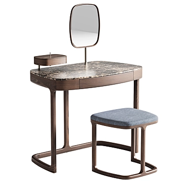 Elegant Porada Dressing Table Set 3D model image 1 