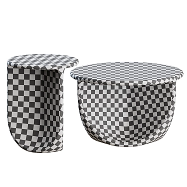 Modern Pinto Tables Set by Miniforms 3D model image 1 