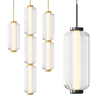 Stylish Elma LED Pendant Lamp 3D model image 1 