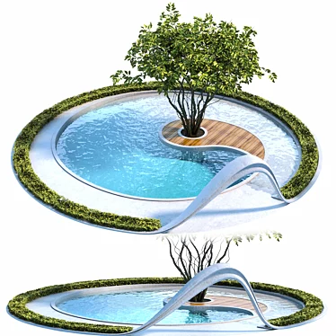  Luxe Swimming Pool Render 3D model image 1 