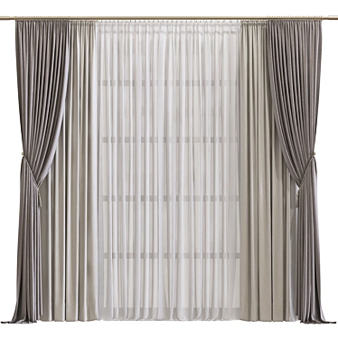 Geometry-Optimized Curtain Design 3D model image 1 