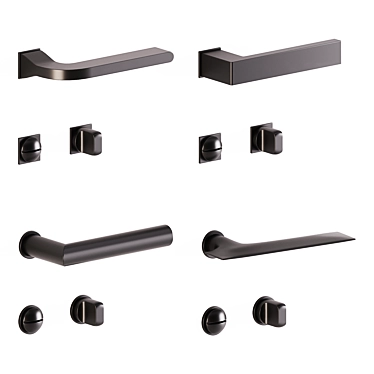 Manital Minimal Door Handles 3D model image 1 