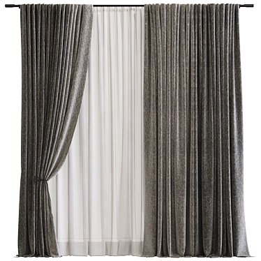 Meshed Curtain 663 3D model image 1 