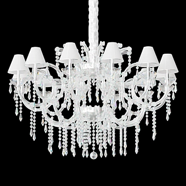 Elegant Crystal Chandelier 3D Model 3D model image 1 