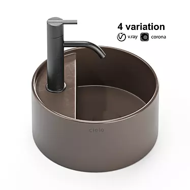 Modern 3D Washbasin Model 3D model image 1 