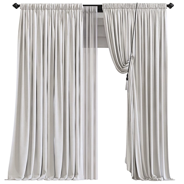 Refined Curtain Design 3D model image 1 