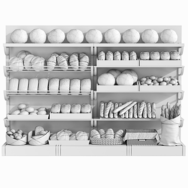  Confectionery Shop Display Shelf 3D model image 1 