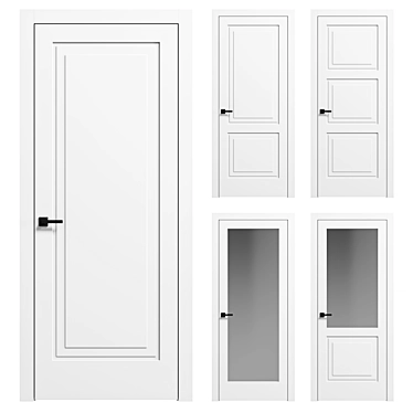 Modern Dorian QUADRO Collection Doors 3D model image 1 