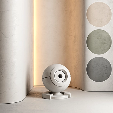 Cracked Plaster Wall Texture Pack 3D model image 1 