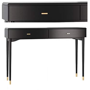 Novani Black Console with Drawers 3D model image 1 