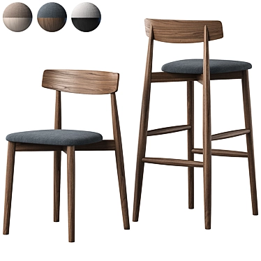 Modern Italian Design, Claretta Chair 3D model image 1 