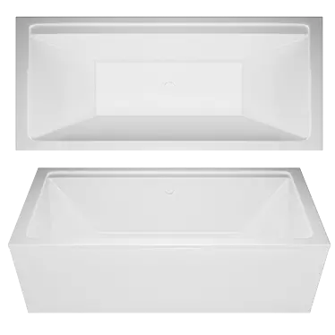 Modern Matte Amatrice Acrylic Bathtub 3D model image 1 