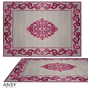 Baroque Classic Handmade Rug 3D model image 1 