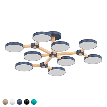 Turna Haki Pendant Chandelier 3D model image 1 