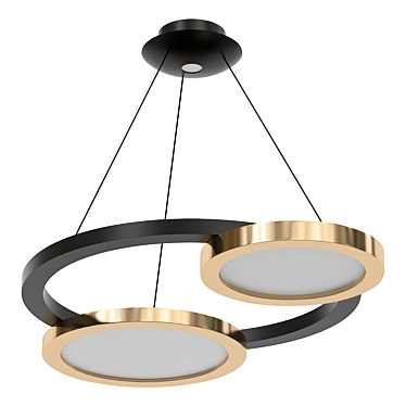 Modern Pendant Light VISIO Black 3D model image 1 