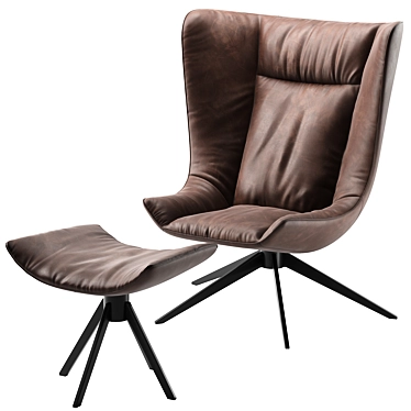 Modern Minimalist Armchair Colibri Soft 3D model image 1 
