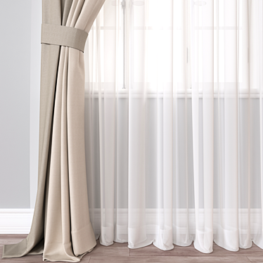 Versatile 3D Curtain Model 3D model image 1 