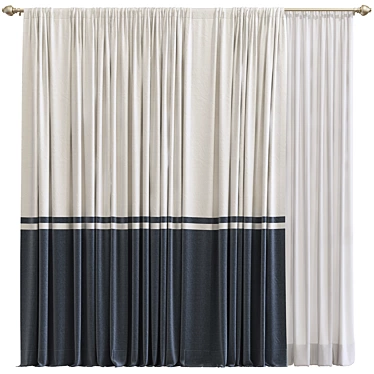  3D Curtain Model Upgrade 3D model image 1 