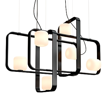 Sleek Vertical Pendant Light 3D model image 1 