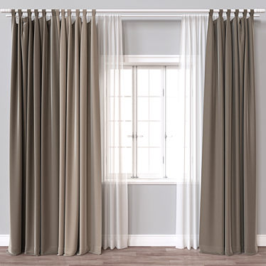 Dual Render Curtain 3D Model 3D model image 1 