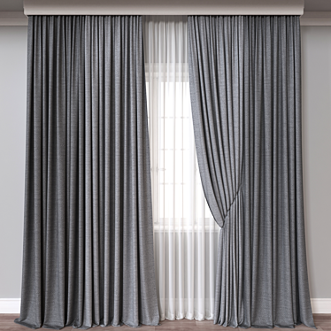  Versatile 3D Curtain Models 3D model image 1 