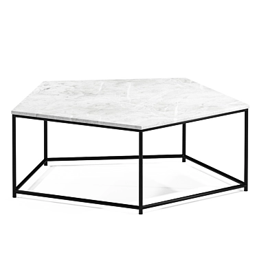 Elegant Marble Coffee Table 3D model image 1 