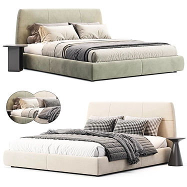  Contemporary Shelby Bed Design 3D model image 1 