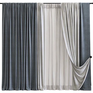  Remastered Curtain №684 3D model image 1 